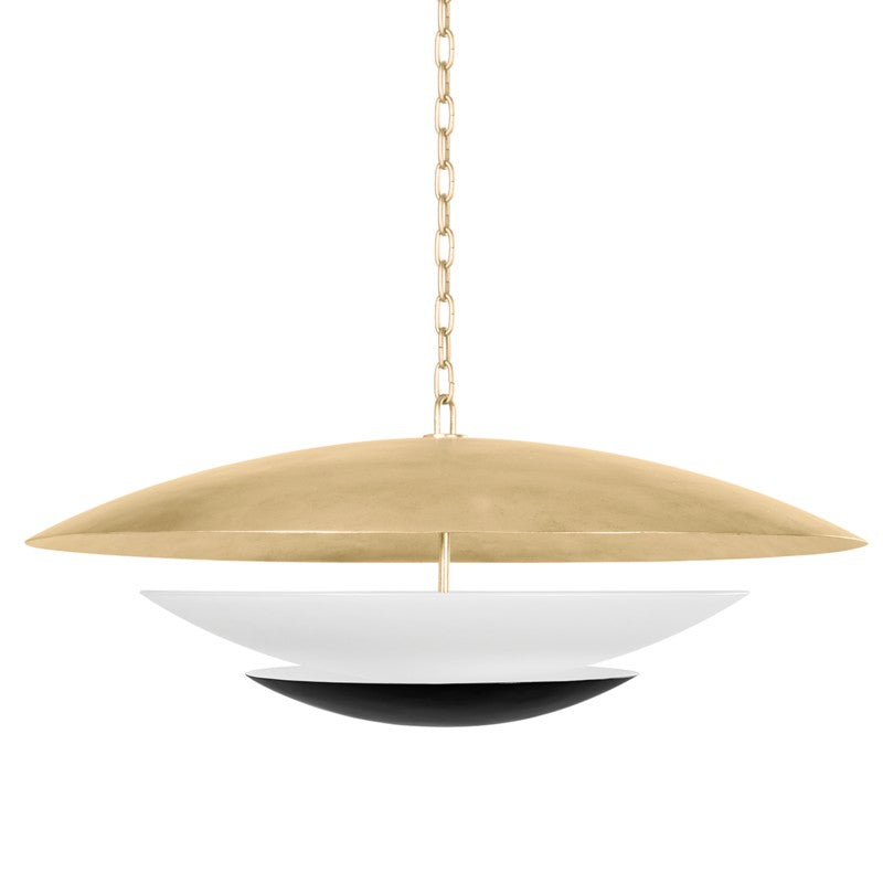 Corbett Lighting - 413-36-VGL/SBK - Six Light Chandelier - Adara - Vintage Gold Leaf And Soft Black