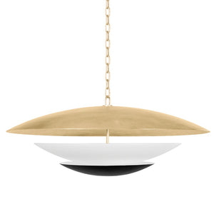 Corbett Lighting - 413-36-VGL/SBK - Six Light Chandelier - Adara - Vintage Gold Leaf And Soft Black