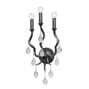 Corbett Lighting - 414-03-BSL - Three Light Wall Sconce - Aveline - Black Silver Leaf