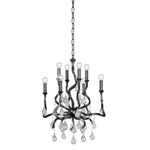 Corbett Lighting - 414-23-BSL - Eight Light Chandelier - Aveline - Black Silver Leaf