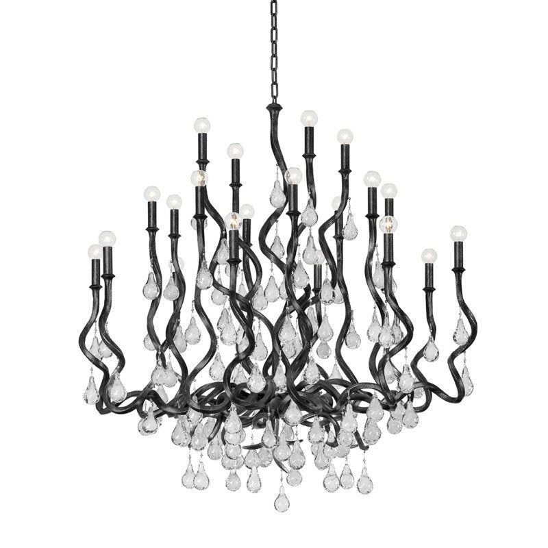 Corbett Lighting - 414-48-BSL - 20 Light Chandelier - Aveline - Black Silver Leaf