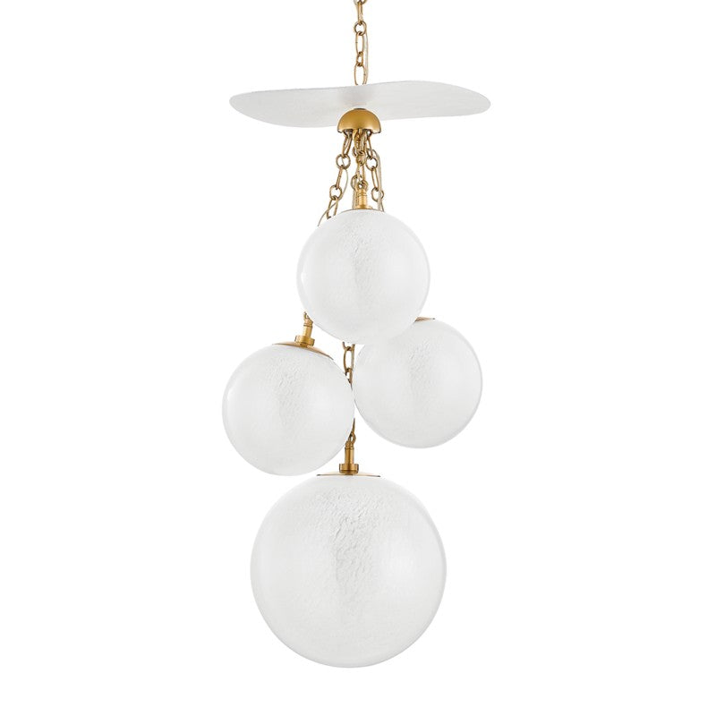 Corbett Lighting - 419-36-VB/GSW - Four Light Pendant - Antoinette - Vintage Brass