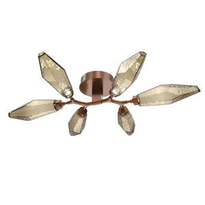 Hammerton Studio - CLB0050-01-BB-CB-L1 - LED Flush Mount - Rock Crystal - Burnished Bronze