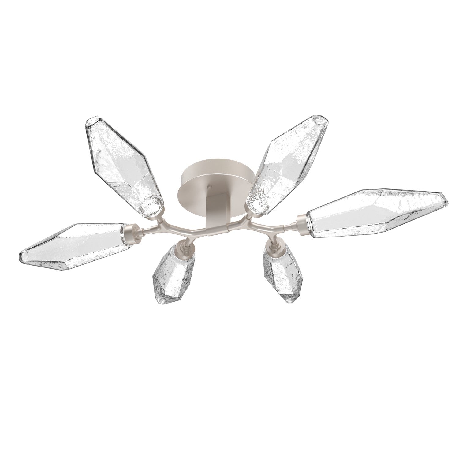 Hammerton Studio - CLB0050-01-BS-CC-L1 - LED Flush Mount - Rock Crystal - Beige Silver