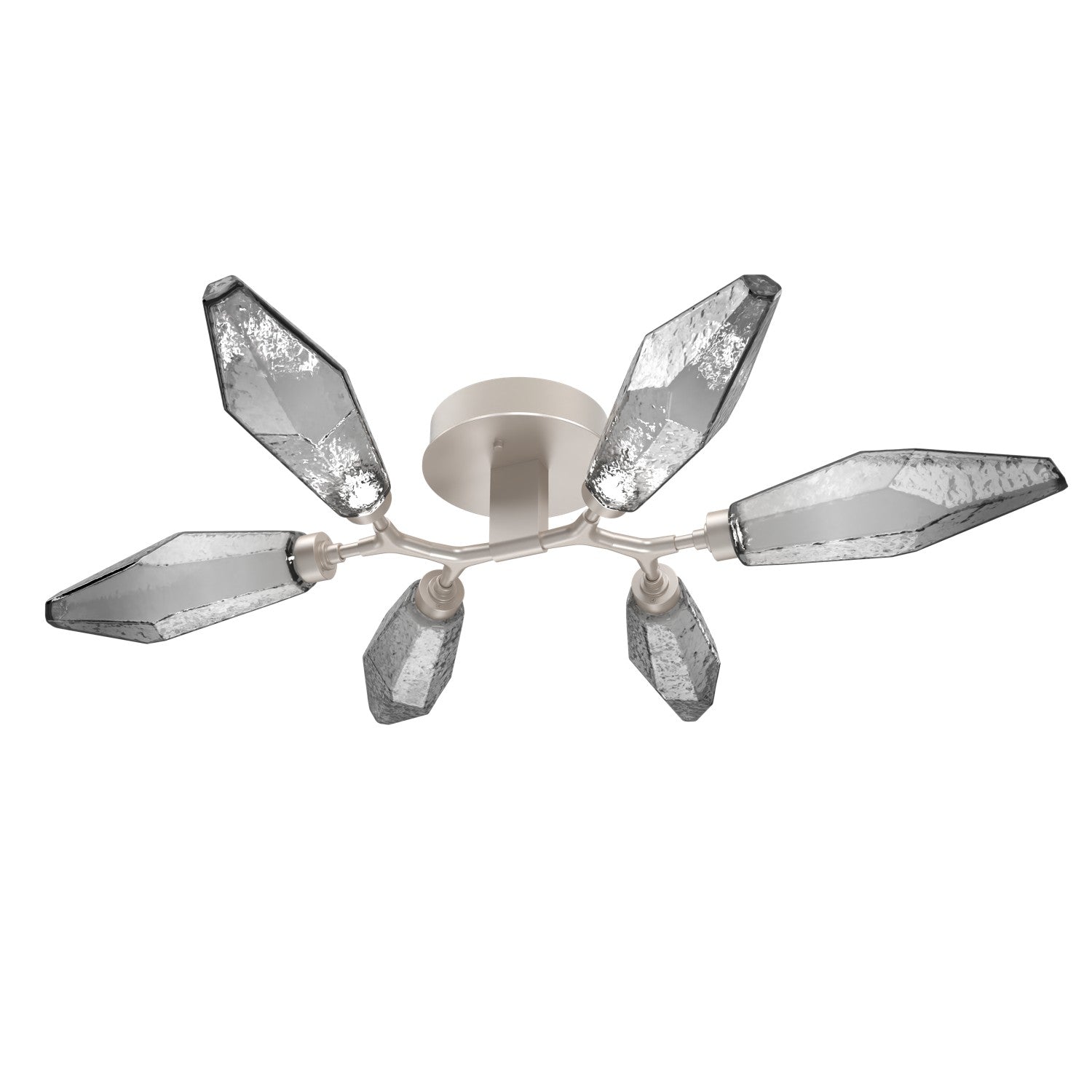 Hammerton Studio - CLB0050-01-BS-CS-L1 - LED Flush Mount - Rock Crystal - Beige Silver