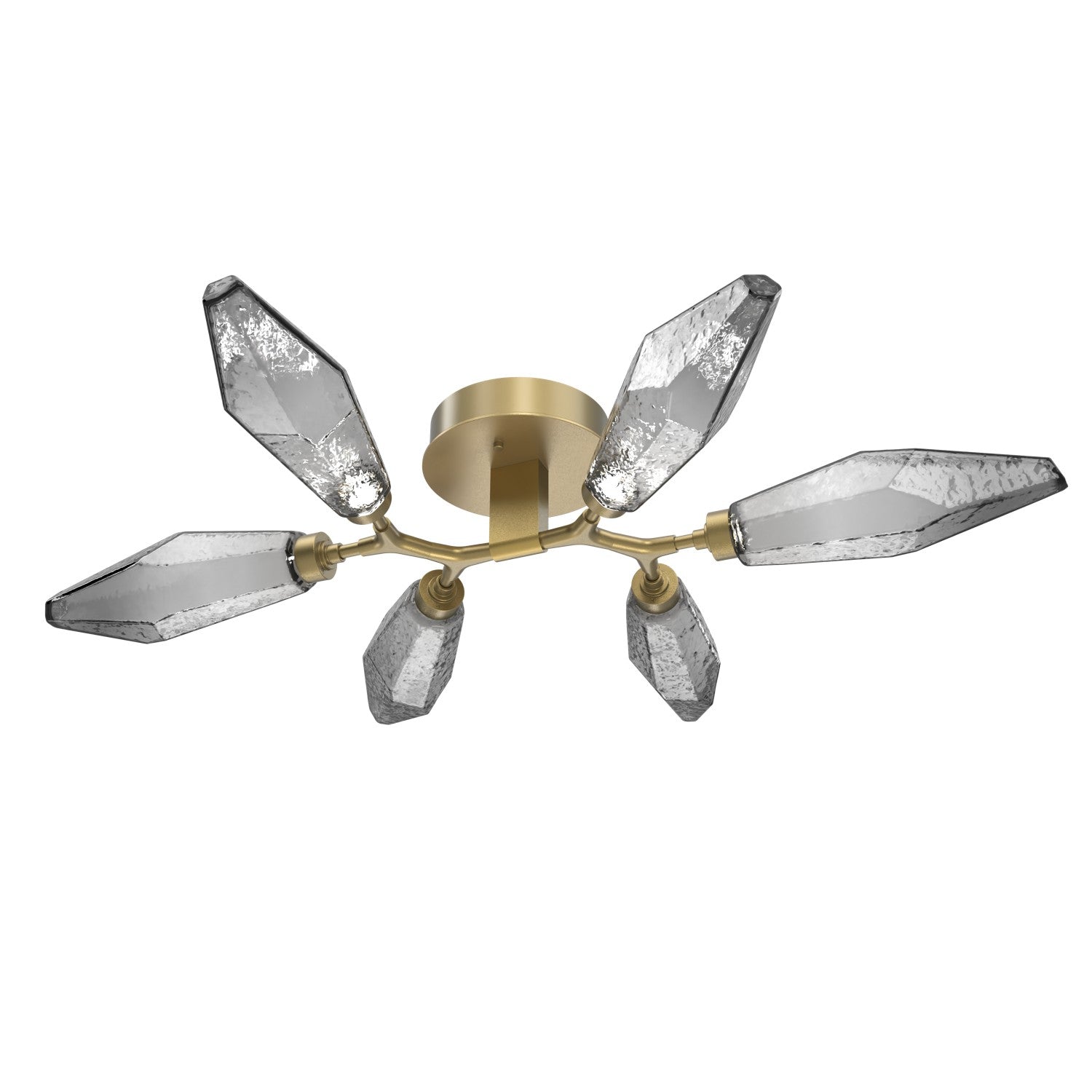 Hammerton Studio - CLB0050-01-GB-CS-L1 - LED Flush Mount - Rock Crystal - Gilded Brass