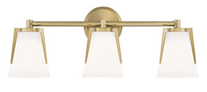 Norwell Lighting - 2503-AN-MO - Three Light Bath - Allure - Antique Brass