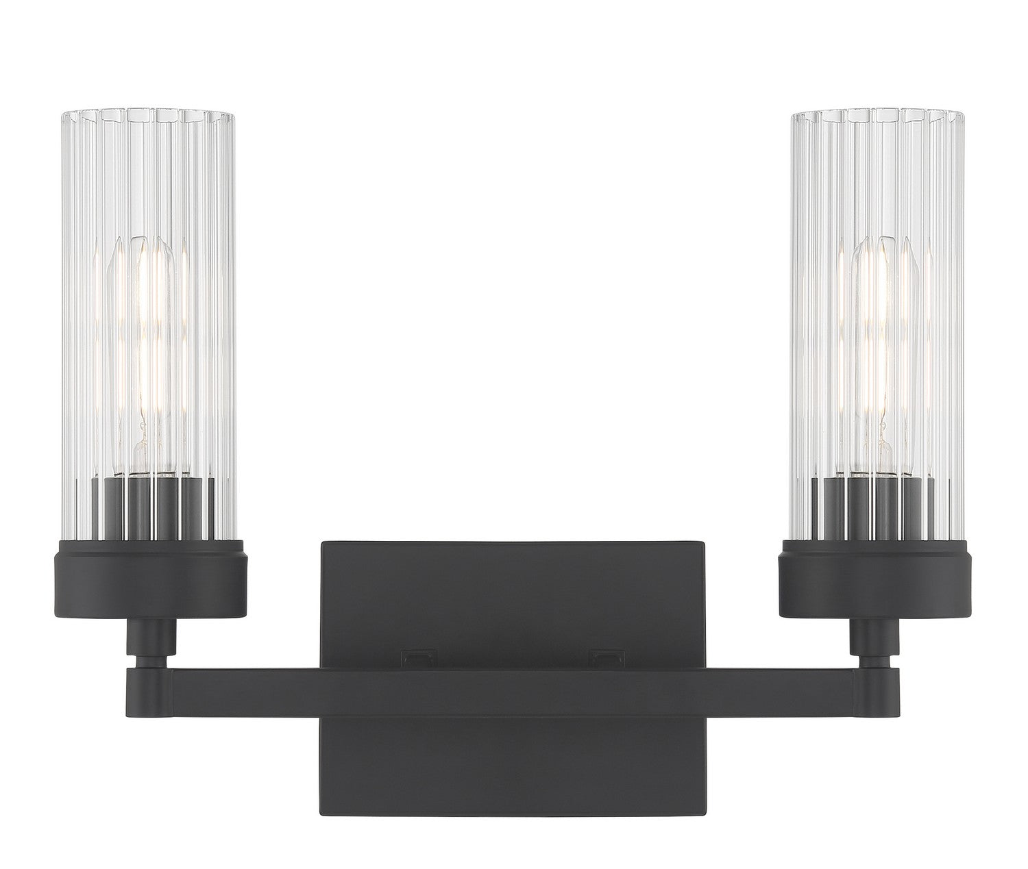 Norwell Lighting - 2612-MB-CL - Two Light Bath - Lida - Matte Black