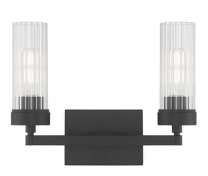 Norwell Lighting - 2612-MB-CL - Two Light Bath - Lida - Matte Black