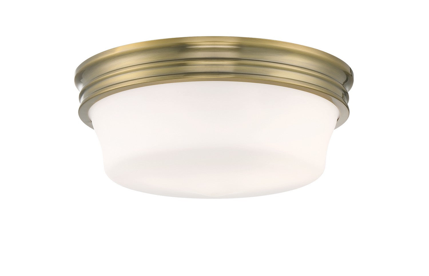 Norwell Lighting - 5912-AN-MO - Three Light Flush Mount - Galen - Antique Brass