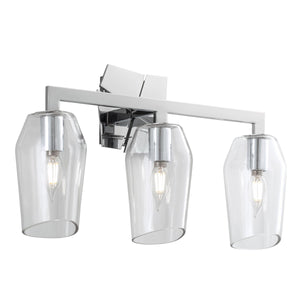 Norwell Lighting - 8163-CH-CL - Three Light Wall Sconce - Gaia - Chrome