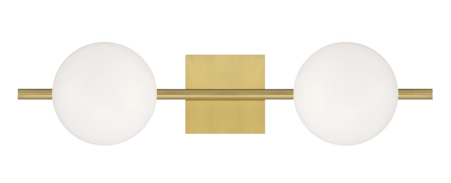 Norwell Lighting - 9682-SB-OP - Two Light Wall Sconce - Perch - Satin Brass