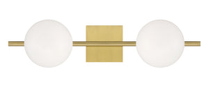 Norwell Lighting - 9682-SB-OP - Two Light Wall Sconce - Perch - Satin Brass