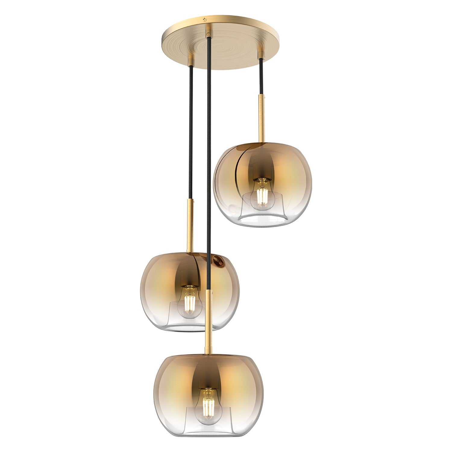 Kuzco Lighting - CH57514-BG/CP - Three Light Chandelier - Samar - Brushed Gold/Copper