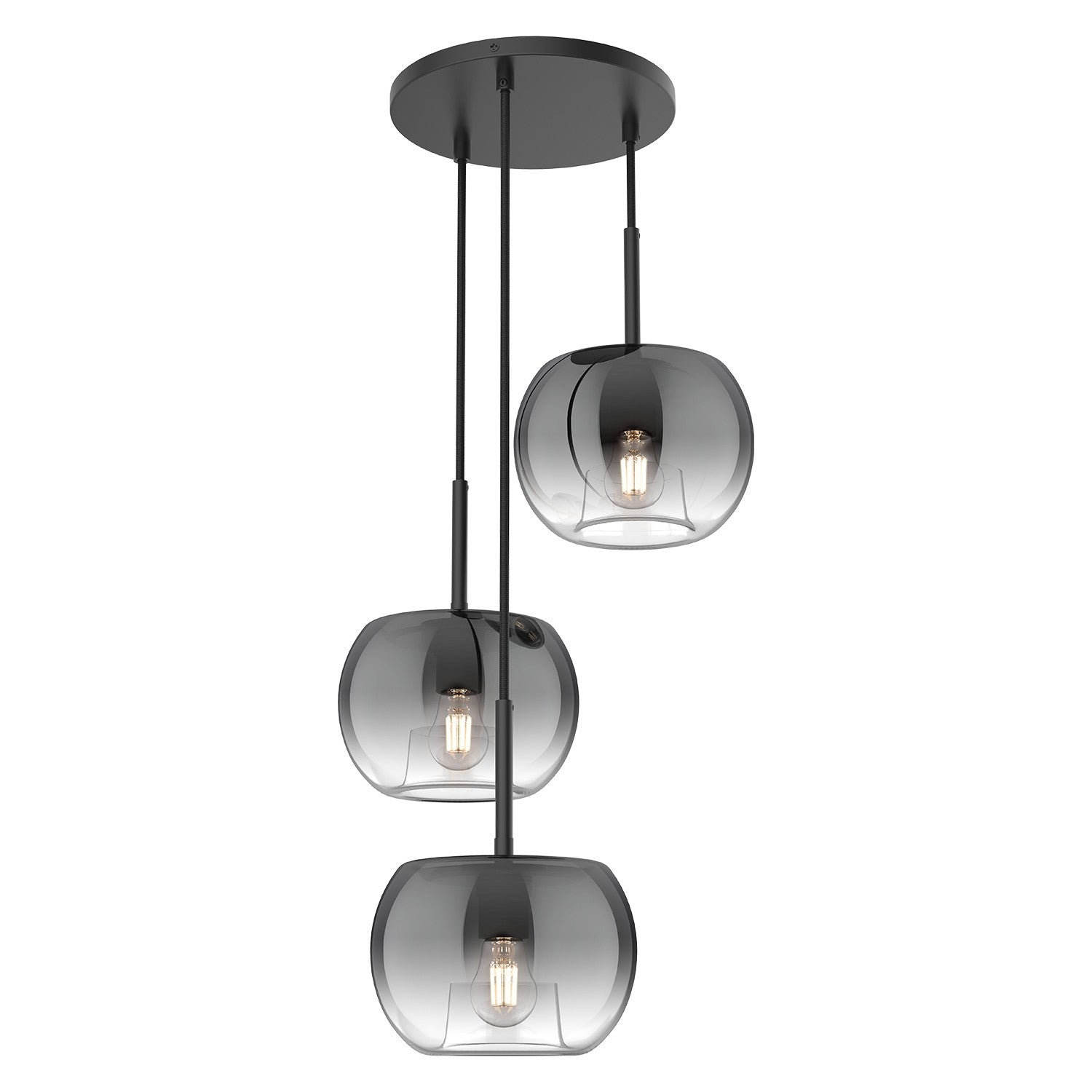 Kuzco Lighting - CH57514-BK/SM - Three Light Chandelier - Samar - Black/Smoked