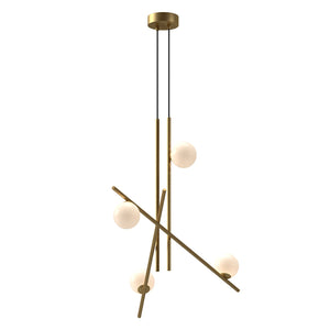 Kuzco Lighting - CH89832-BG/GO - LED Chandelier - Amara - Brushed Gold/Glossy Opal Glass