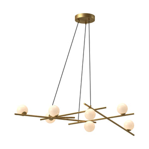 Kuzco Lighting - CH89854-BG/GO - LED Chandelier - Amara - Brushed Gold/Glossy Opal Glass