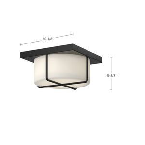 Kuzco Lighting - FM45910-BK/OP - LED Flush Mount - Reglao - Black/Opal Glass