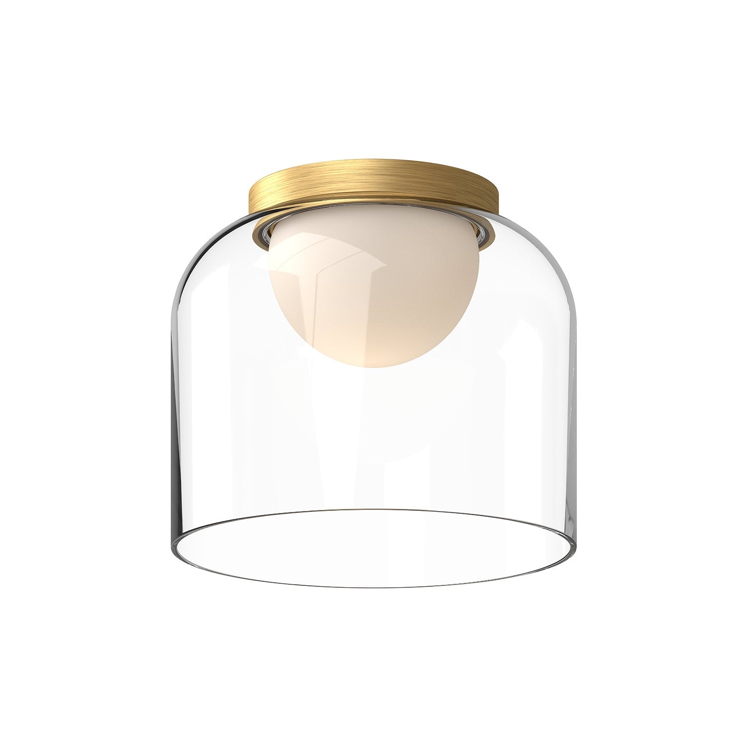 Kuzco Lighting - FM52508-BG/CL - LED Flush Mount - Cedar - Brushed Gold/Clear