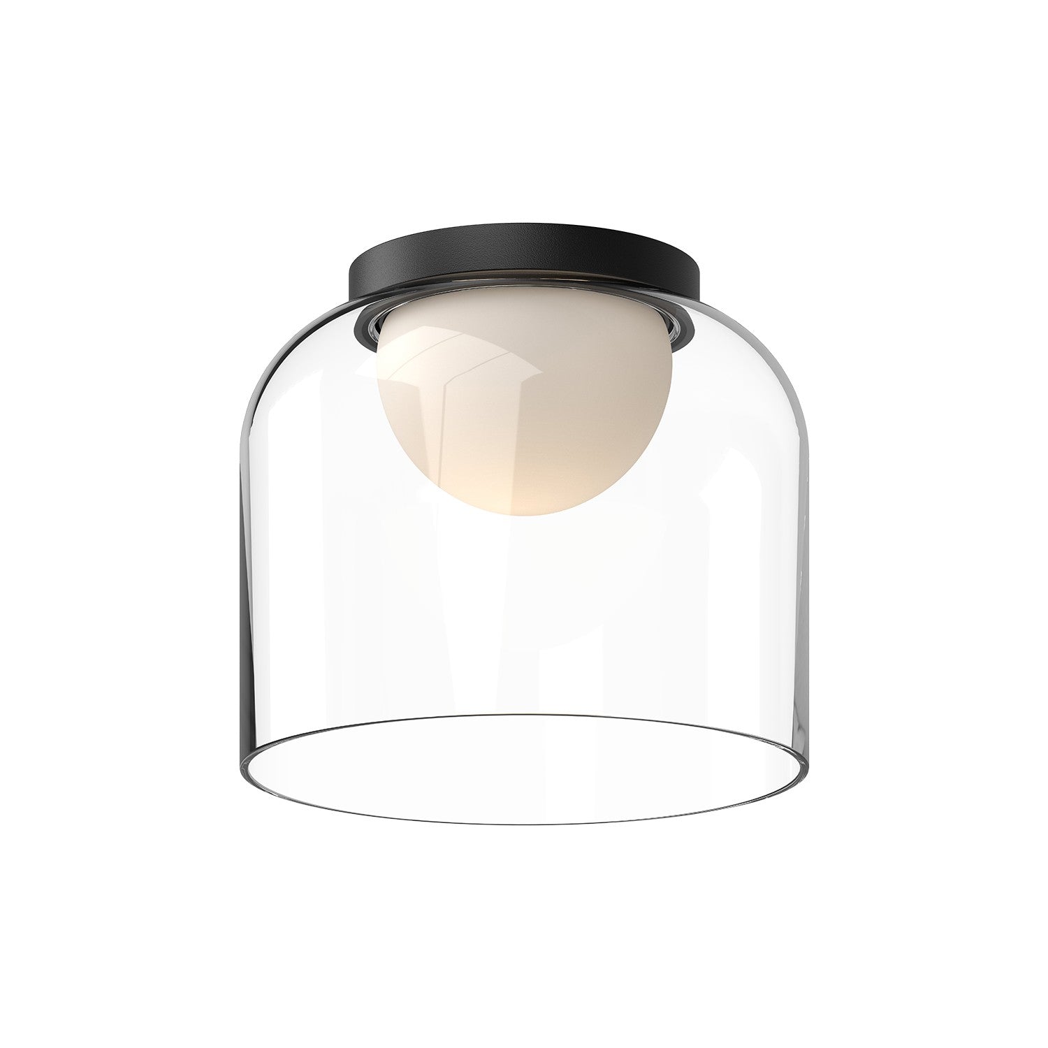 Kuzco Lighting - FM52508-BK/CL - LED Flush Mount - Cedar - Black/Clear