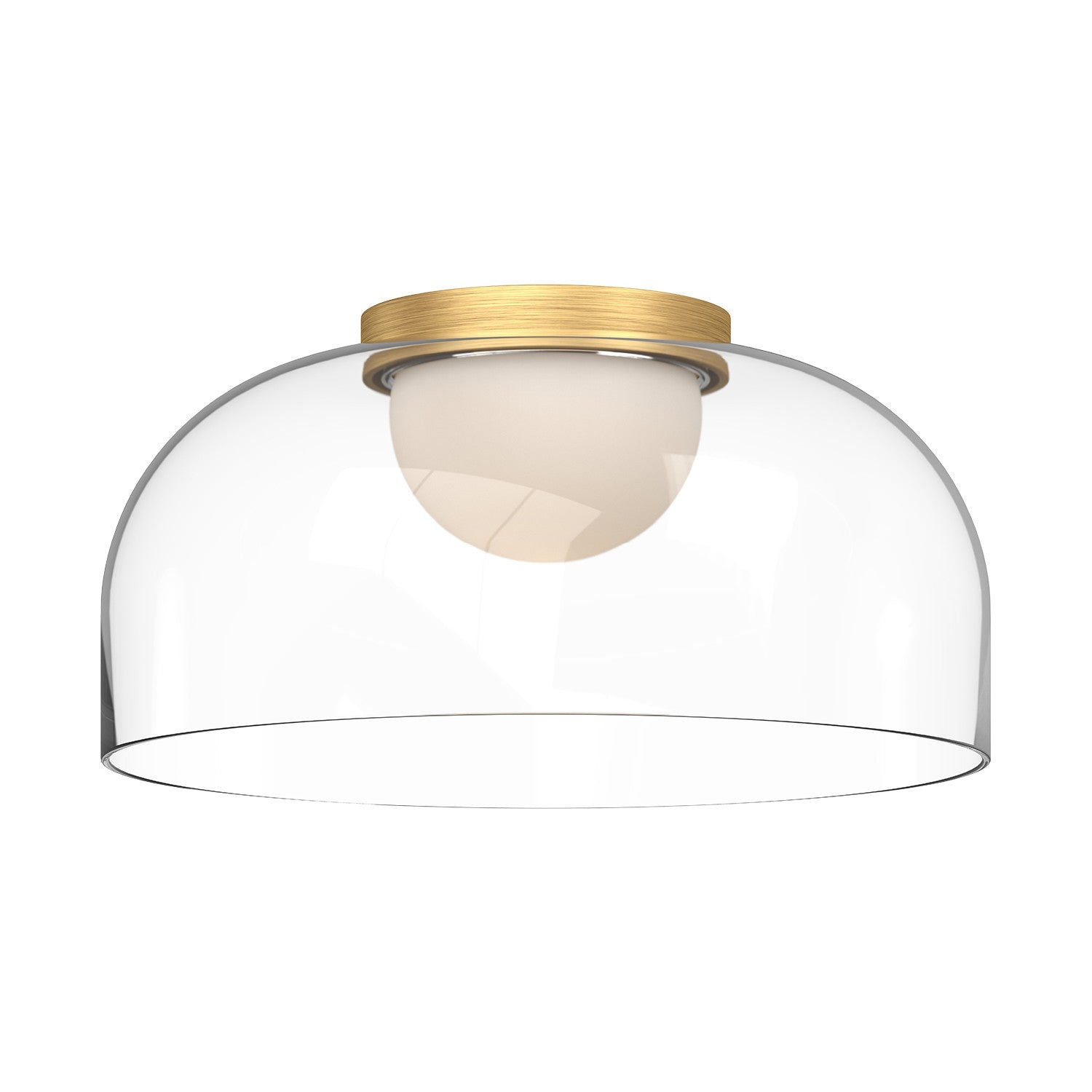 Kuzco Lighting - FM52512-BG/CL - LED Flush Mount - Cedar - Brushed Gold/Clear