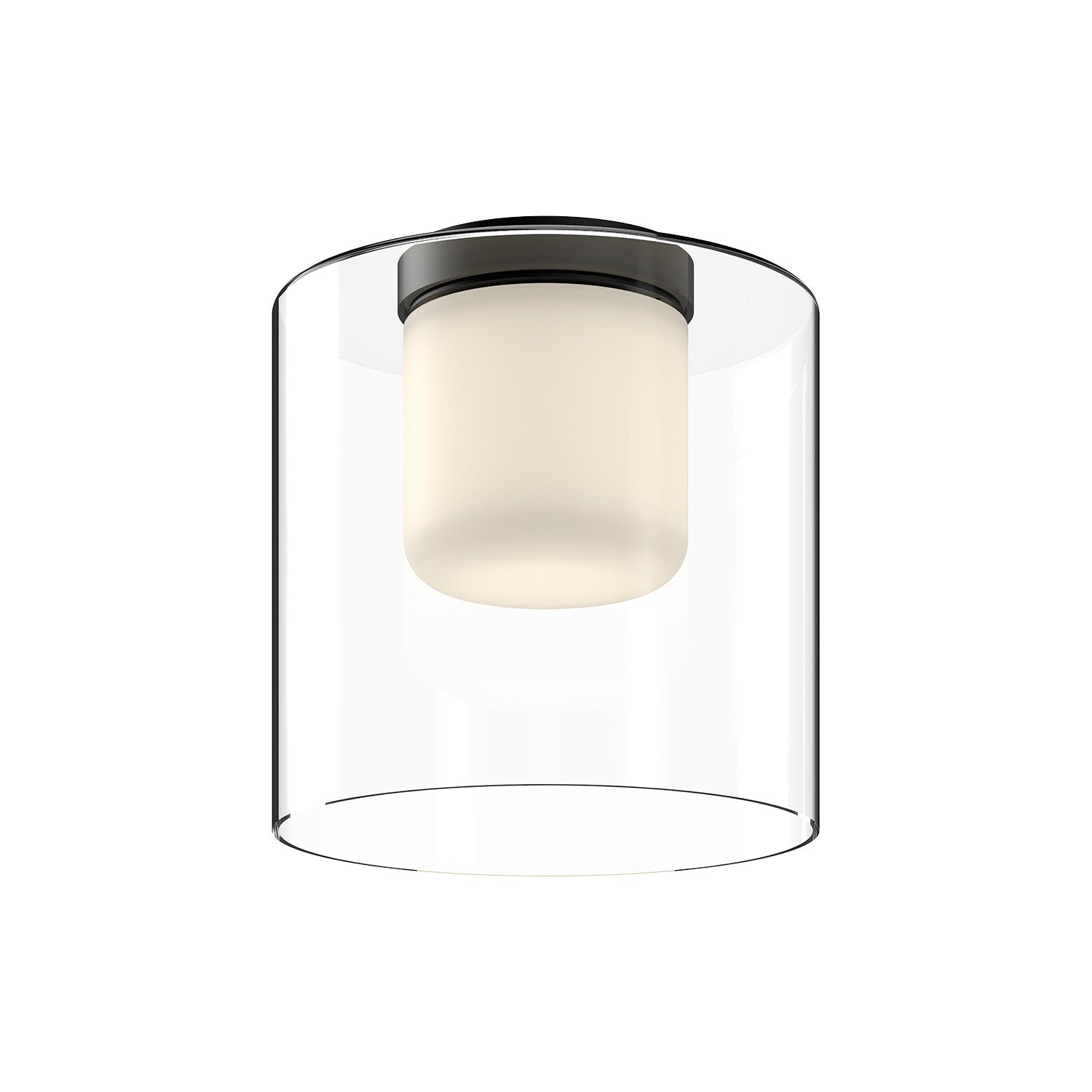 Kuzco Lighting - FM53509-BK/CL - LED Flush Mount - Birch - Black/Clear