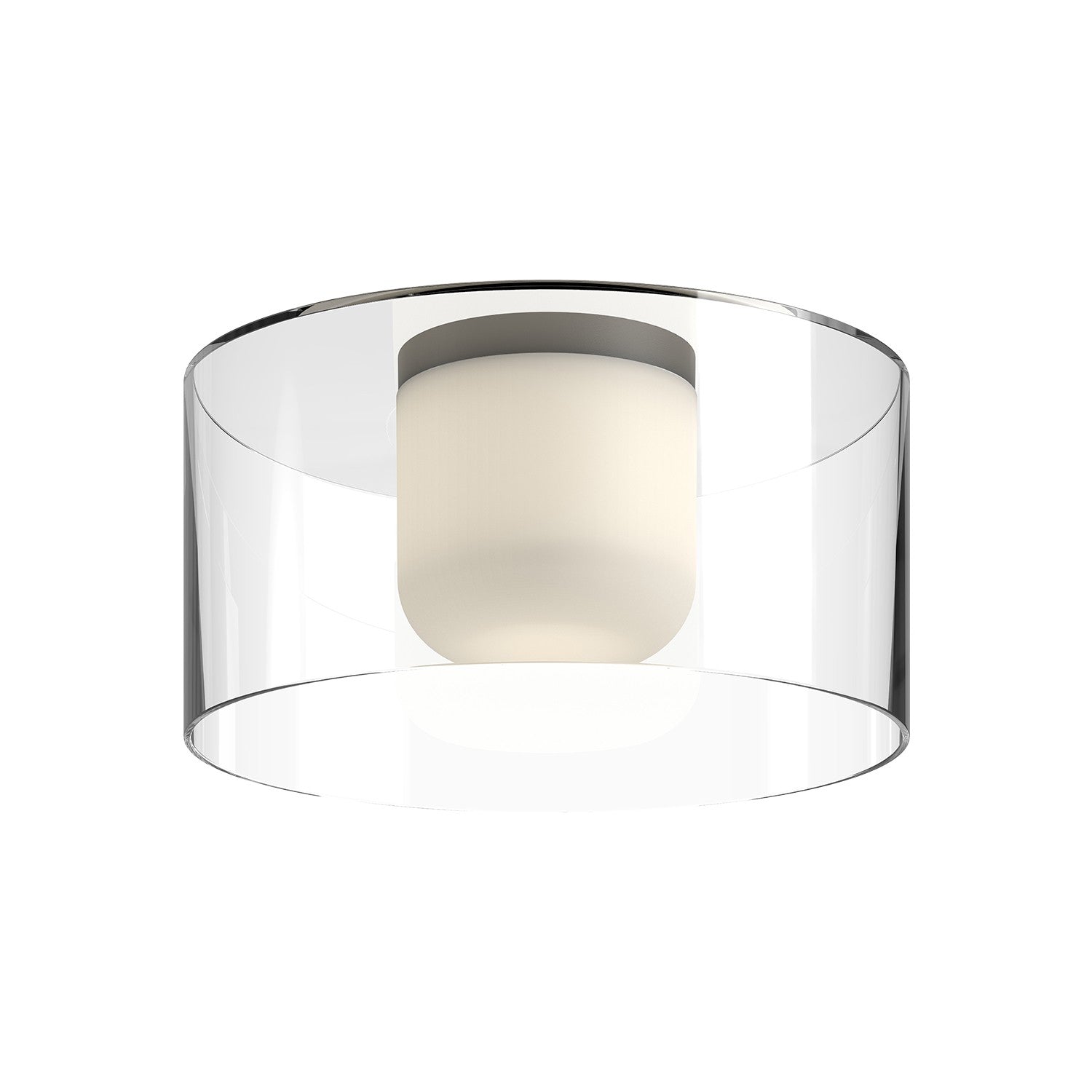 Kuzco Lighting - FM53512-BK/CL - LED Flush Mount - Birch - Black/Clear