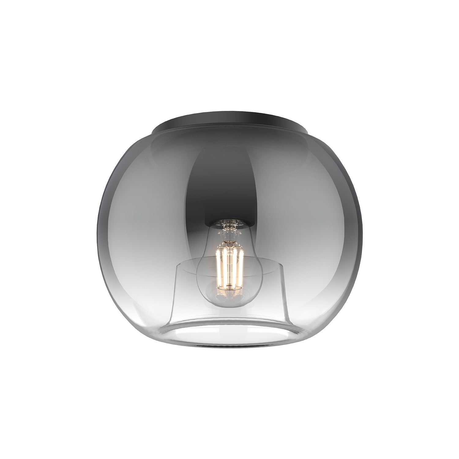 Kuzco Lighting - FM57508-BK/SM - One Light Flush Mount - Samar - Black/Smoked