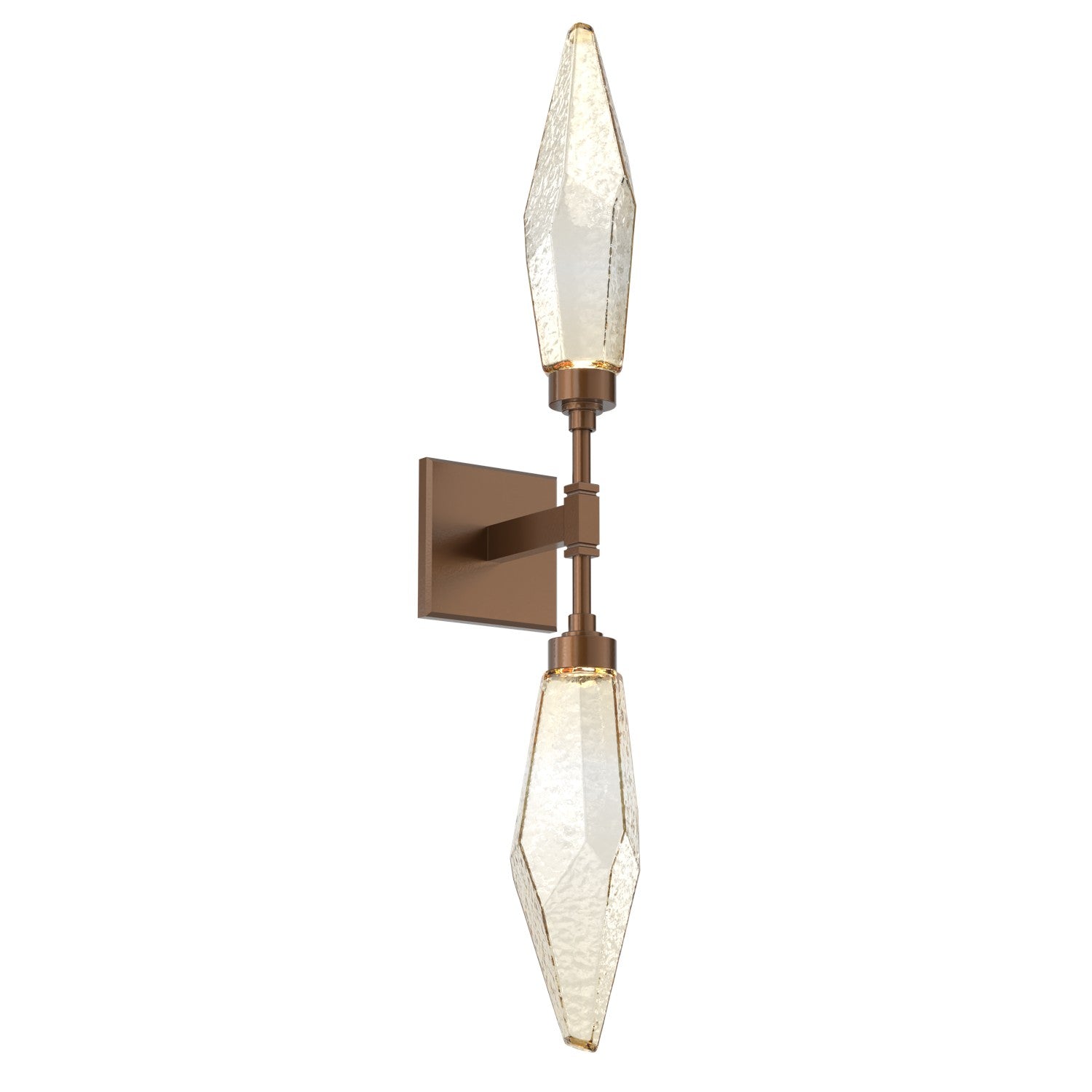 Hammerton Studio - IDB0050-02-BB-CA-L1 - LED Wall Sconce - Rock Crystal - Burnished Bronze