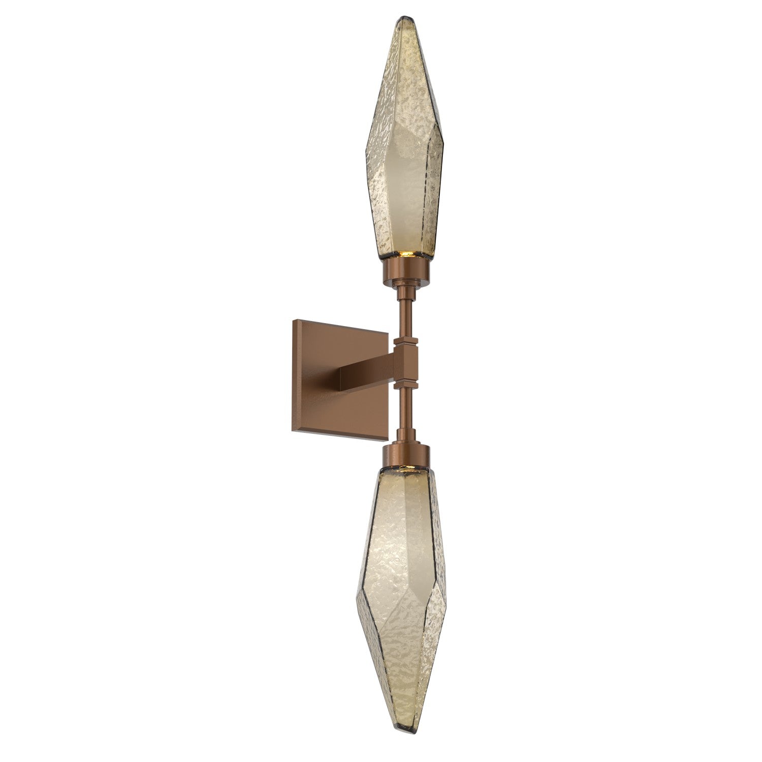 Hammerton Studio - IDB0050-02-BB-CB-L1 - LED Wall Sconce - Rock Crystal - Burnished Bronze