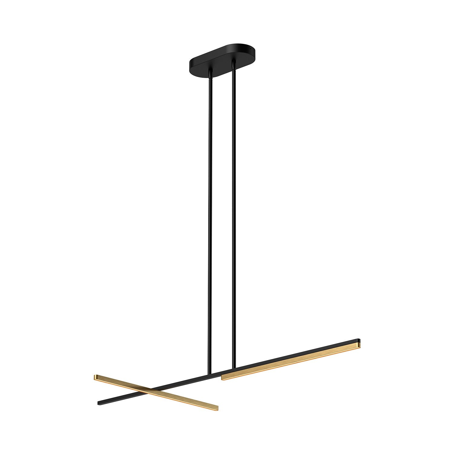 Kuzco Lighting - LP28748-BK/BG - LED Linear Pendant - Shift - Black/Brushed Gold