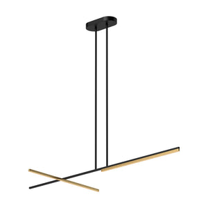 Kuzco Lighting - LP28760-BK/BG - LED Linear Pendant - Shift - Black/Brushed Gold