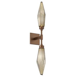 Hammerton Studio - IDB0050-02-BB-CB-L3 - LED Wall Sconce - Rock Crystal - Burnished Bronze