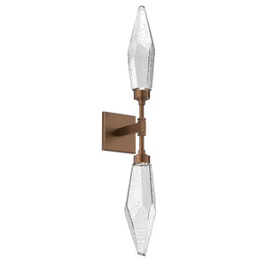 Hammerton Studio - IDB0050-02-BB-CC-L1 - LED Wall Sconce - Rock Crystal - Burnished Bronze