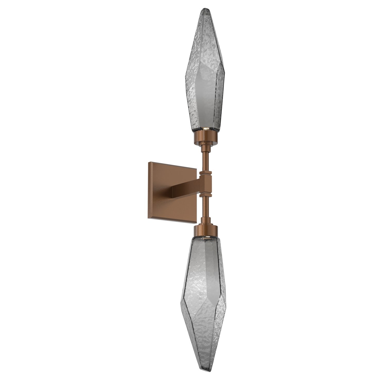 Hammerton Studio - IDB0050-02-BB-CS-L1 - LED Wall Sconce - Rock Crystal - Burnished Bronze