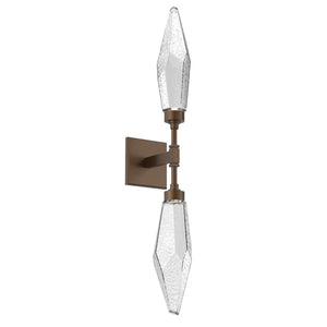 Hammerton Studio - IDB0050-02-FB-CC-L1 - LED Wall Sconce - Rock Crystal - Flat Bronze