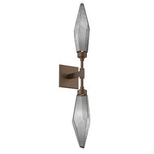 Hammerton Studio - IDB0050-02-FB-CS-L1 - LED Wall Sconce - Rock Crystal - Flat Bronze