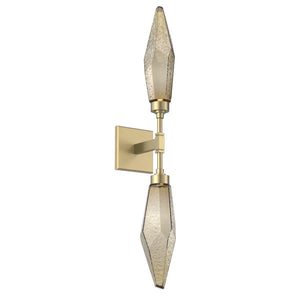 Hammerton Studio - IDB0050-02-GB-CB-L1 - LED Wall Sconce - Rock Crystal - Gilded Brass