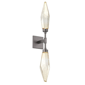 Hammerton Studio - IDB0050-02-GP-CA-L1 - LED Wall Sconce - Rock Crystal - Graphite