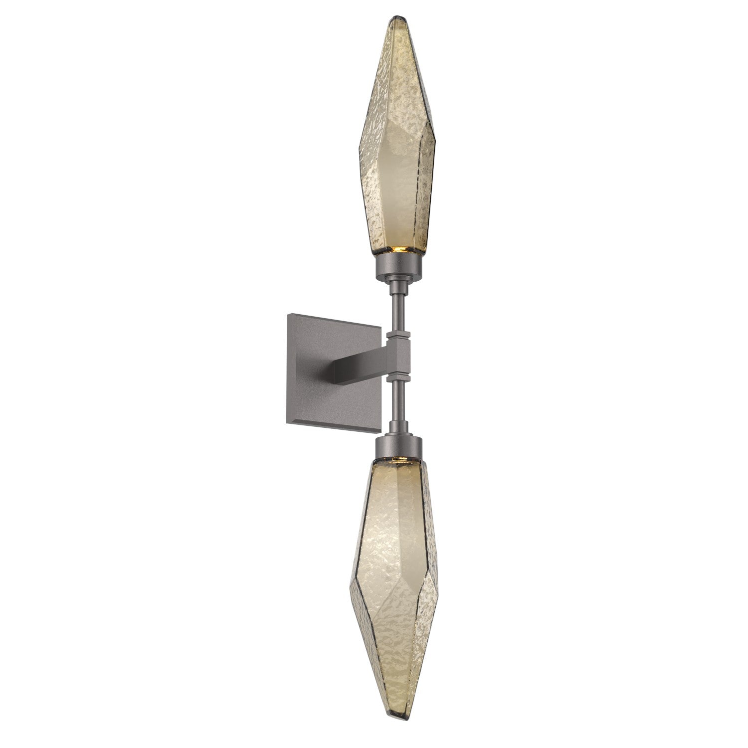 Hammerton Studio - IDB0050-02-GP-CB-L1 - LED Wall Sconce - Rock Crystal - Graphite