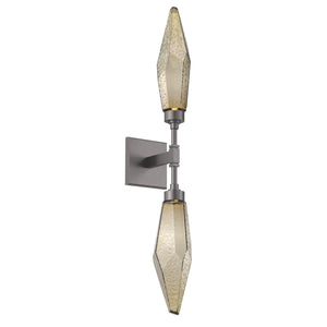 Hammerton Studio - IDB0050-02-GP-CB-L1 - LED Wall Sconce - Rock Crystal - Graphite