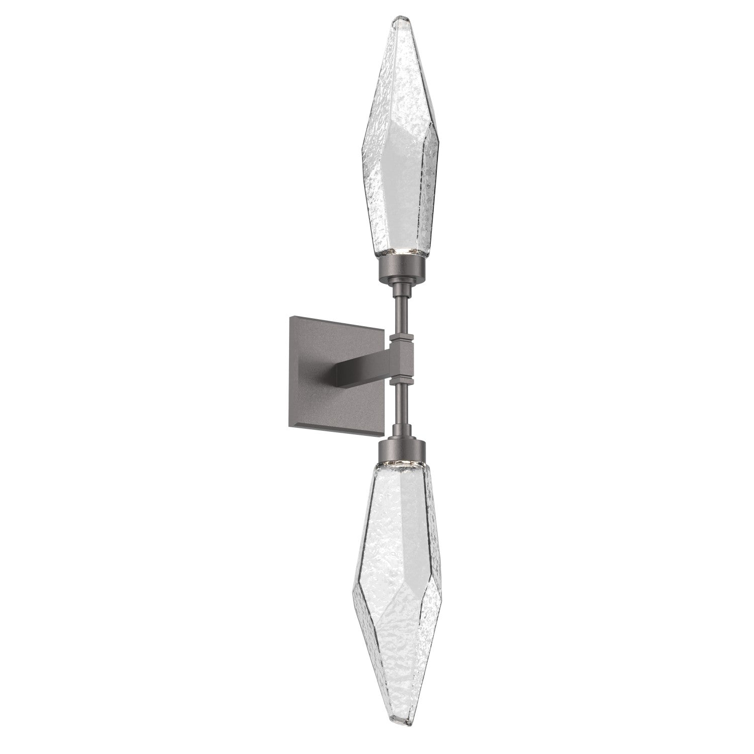 Hammerton Studio - IDB0050-02-GP-CC-L1 - LED Wall Sconce - Rock Crystal - Graphite