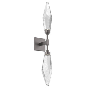 Hammerton Studio - IDB0050-02-GP-CC-L1 - LED Wall Sconce - Rock Crystal - Graphite