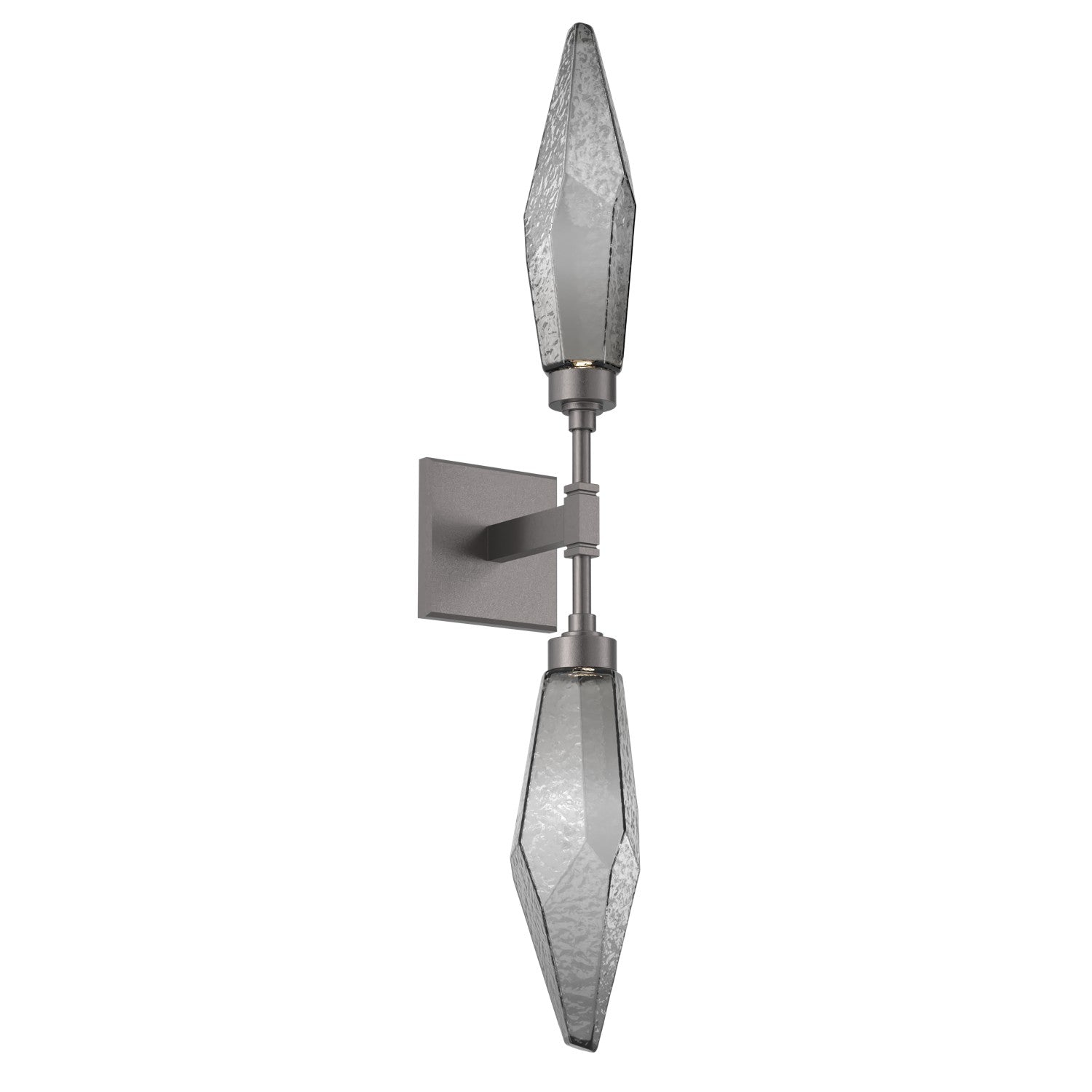 Hammerton Studio - IDB0050-02-GP-CS-L1 - LED Wall Sconce - Rock Crystal - Graphite