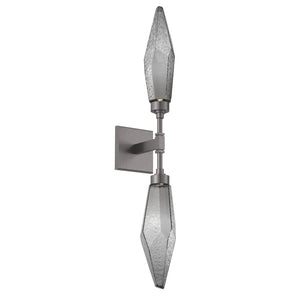 Hammerton Studio - IDB0050-02-GP-CS-L1 - LED Wall Sconce - Rock Crystal - Graphite