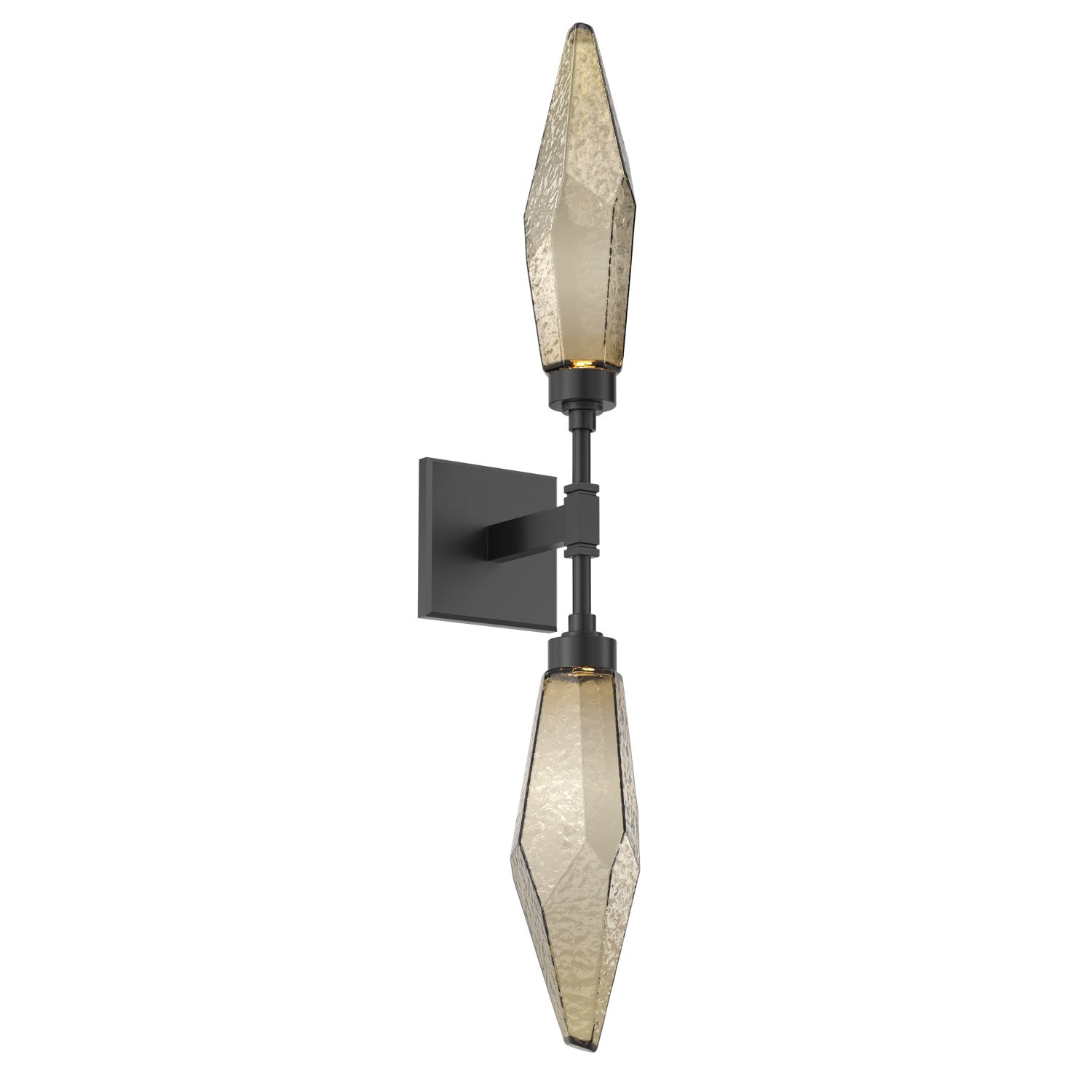 Hammerton Studio - IDB0050-02-MB-CB-L3 - LED Wall Sconce - Rock Crystal - Matte Black