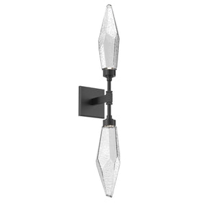 Hammerton Studio - IDB0050-02-MB-CC-L1 - LED Wall Sconce - Rock Crystal - Matte Black