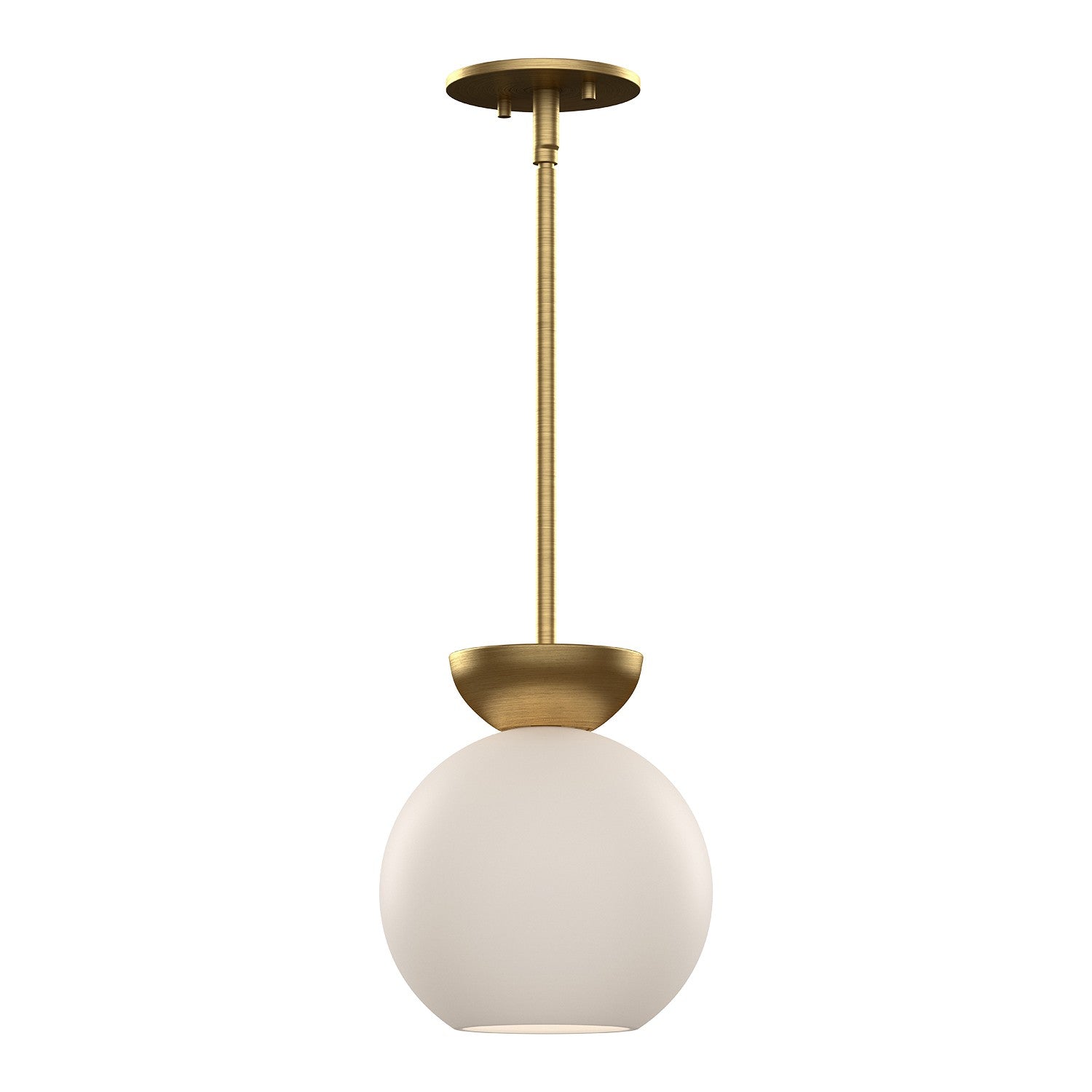 Kuzco Lighting - PD59708-BG/OP - One Light Pendant - Arcadia - Brushed Gold/Opal Glass