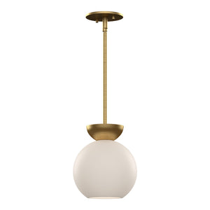 Kuzco Lighting - PD59708-BG/OP - One Light Pendant - Arcadia - Brushed Gold/Opal Glass