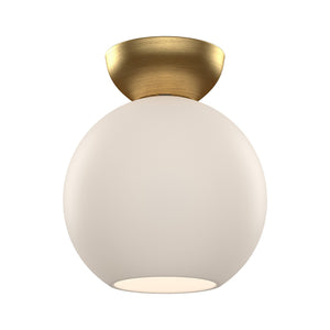 Kuzco Lighting - SF59708-BG/OP - One Light Semi-Flush Mount - Arcadia - Brushed Gold/Opal Glass